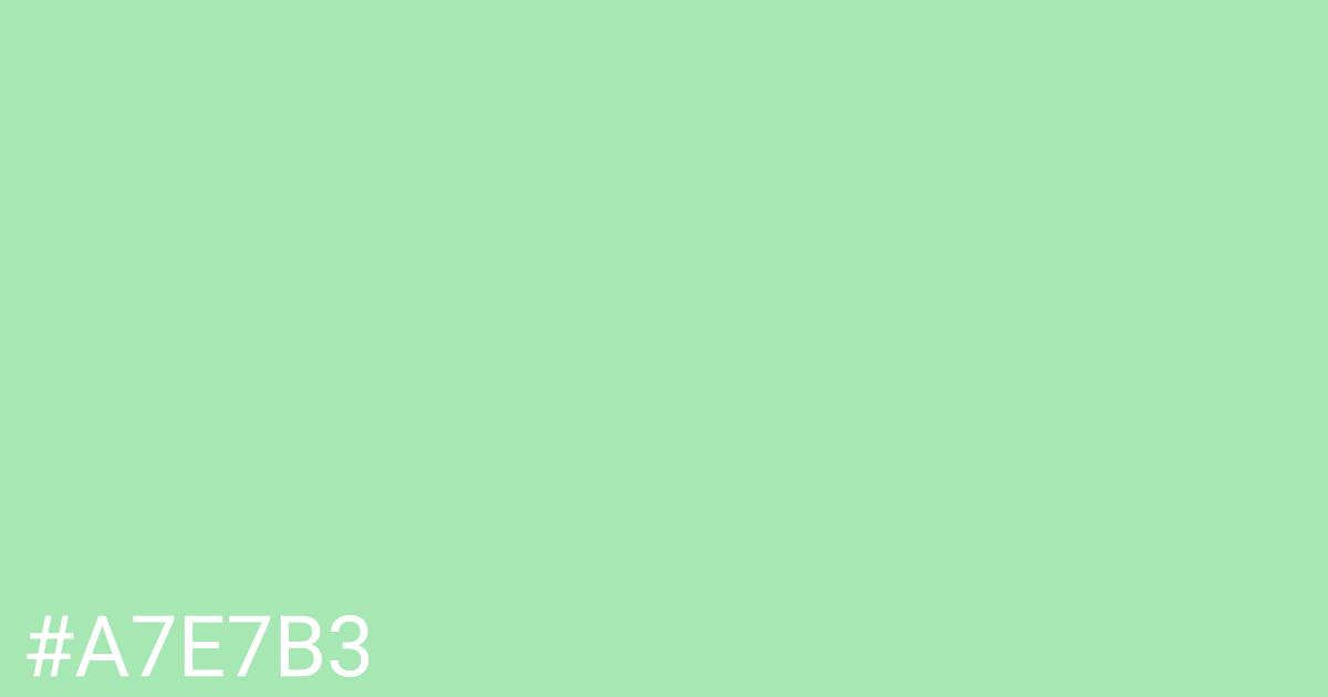 Hex color #a7e7b3 graphic