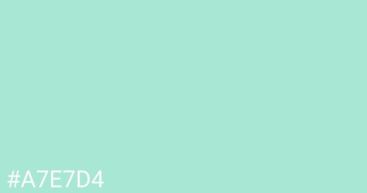 Hex color #a7e7d4 graphic