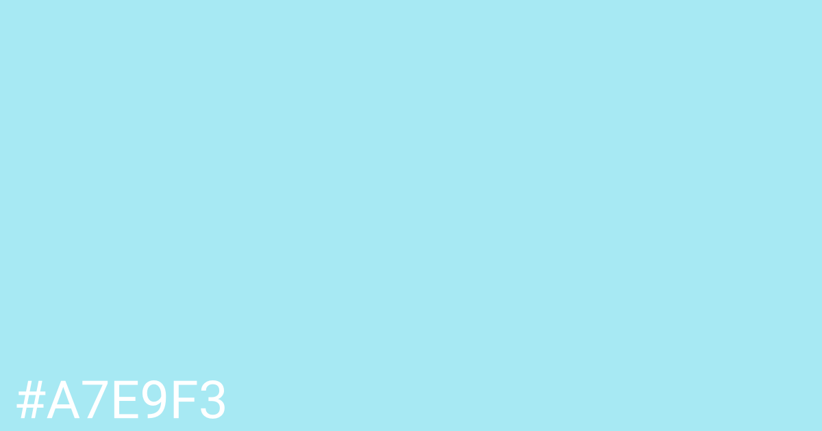 Hex color #a7e9f3 graphic