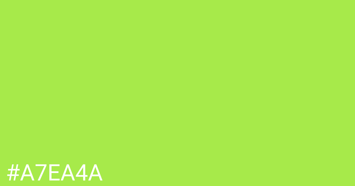 Hex color #a7ea4a graphic