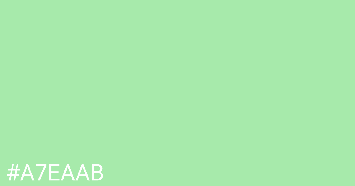 Hex color #a7eaab graphic