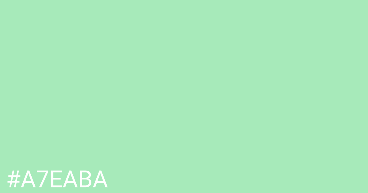 Hex color #a7eaba graphic