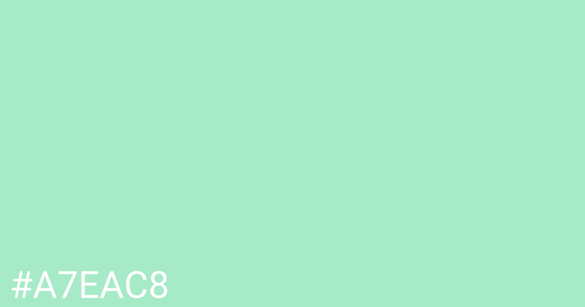 Hex color #a7eac8 graphic