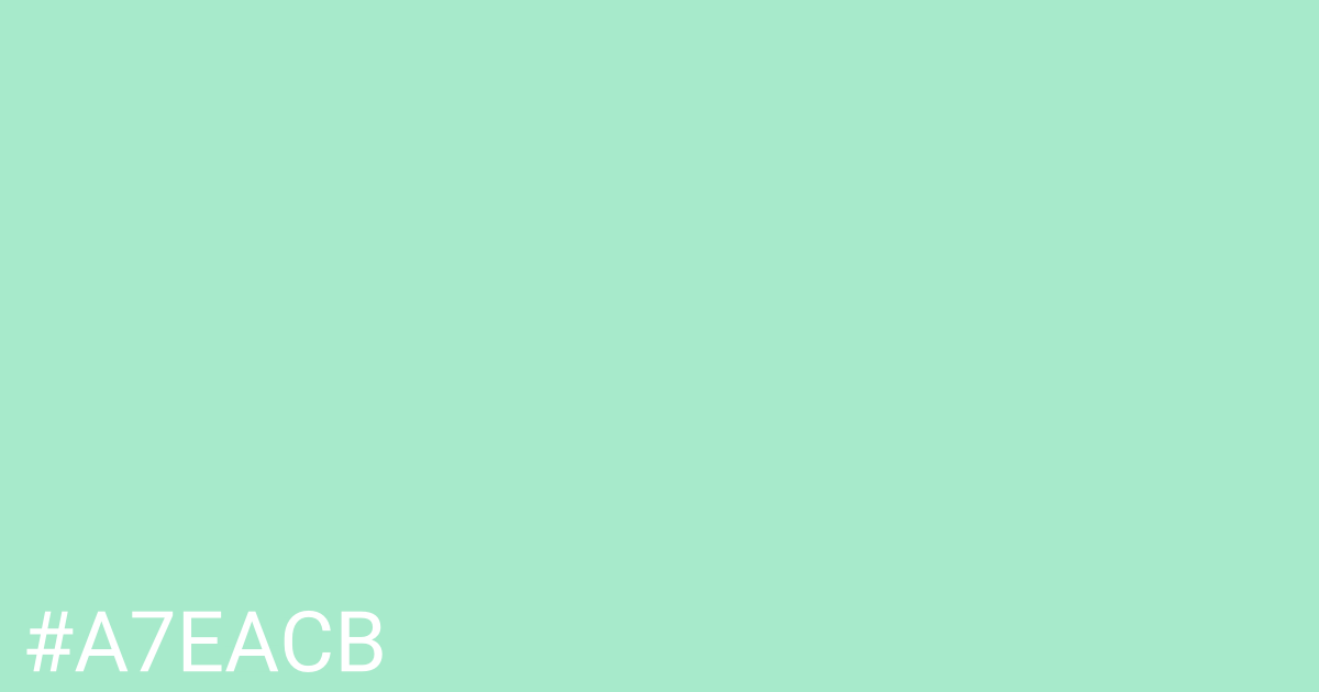 Hex color #a7eacb graphic