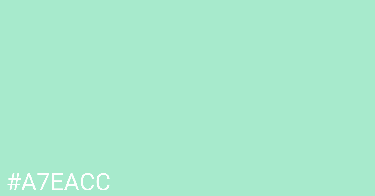 Hex color #a7eacc graphic