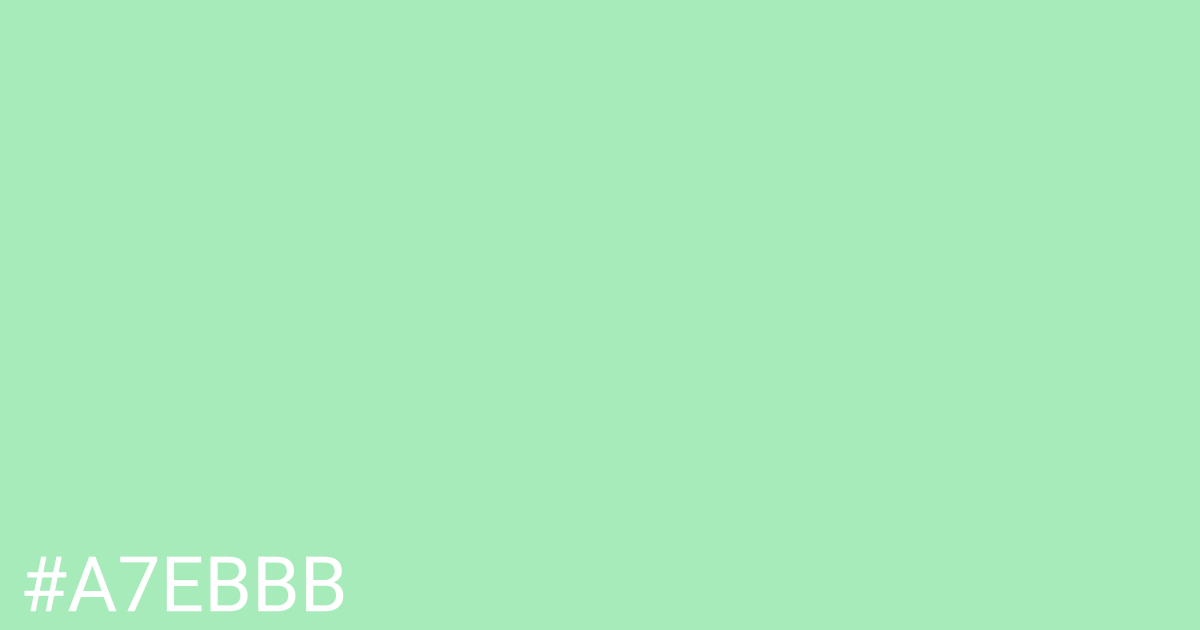 Hex color #a7ebbb graphic