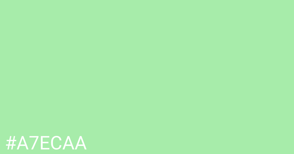 Hex color #a7ecaa graphic