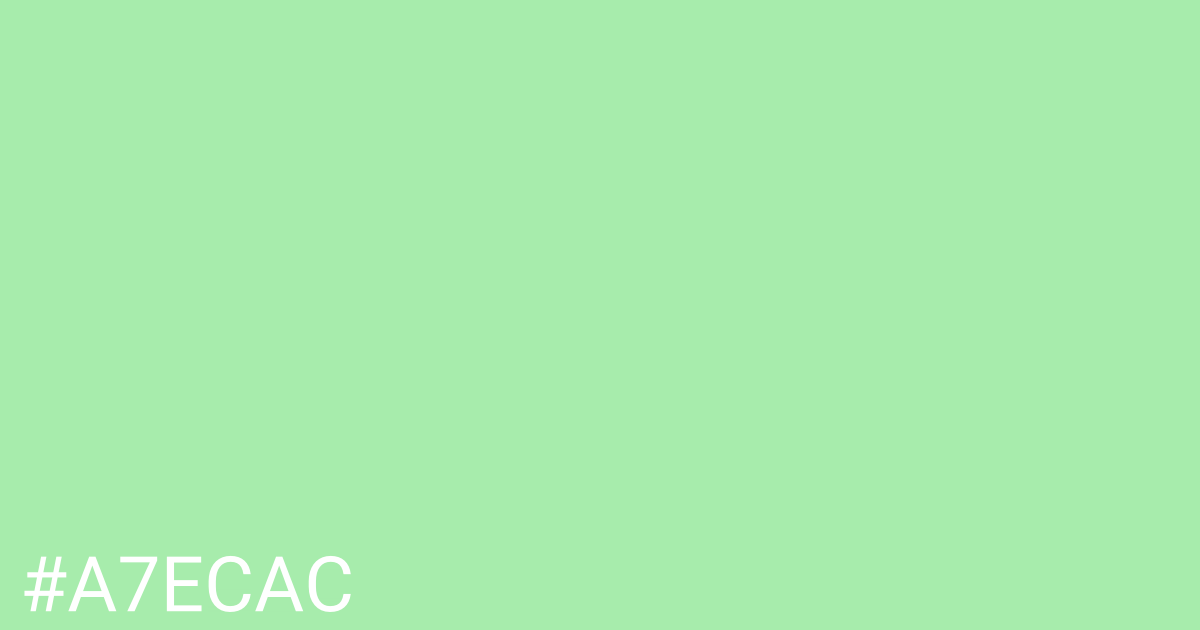 Hex color #a7ecac graphic