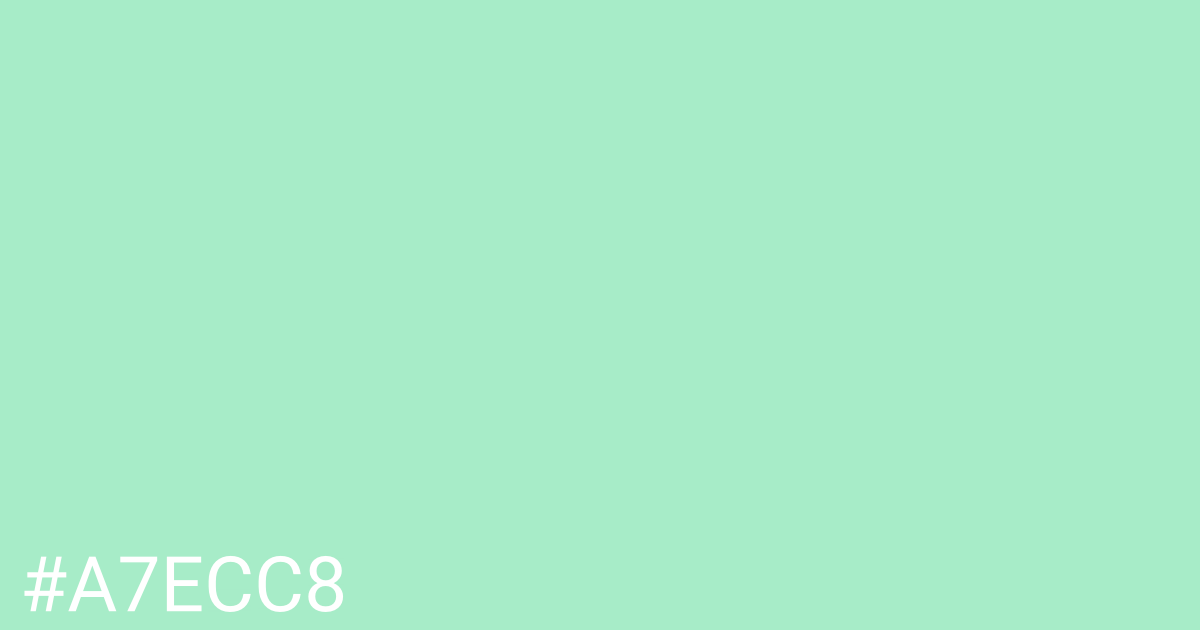 Hex color #a7ecc8 graphic