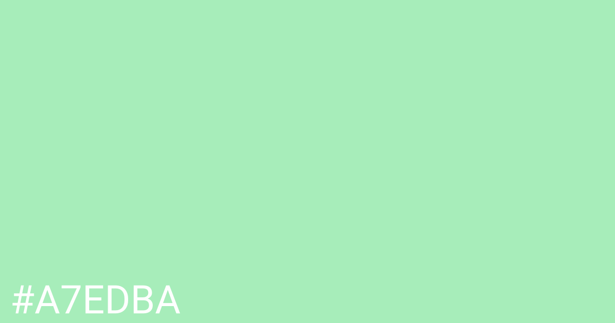 Hex color #a7edba graphic