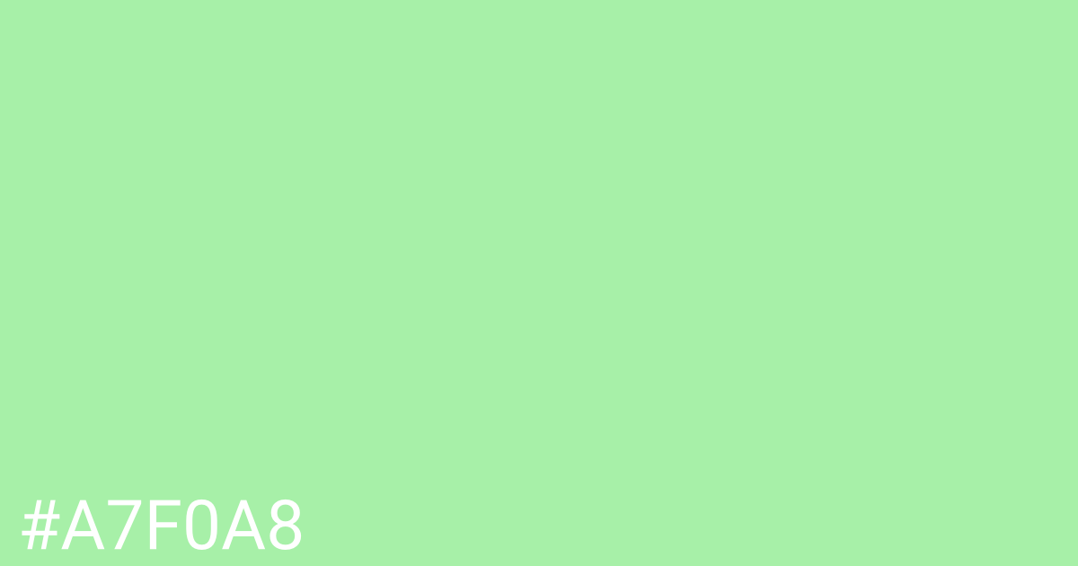 Hex color #a7f0a8 graphic