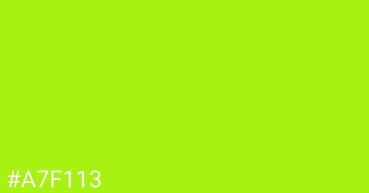 Hex color #a7f113 graphic