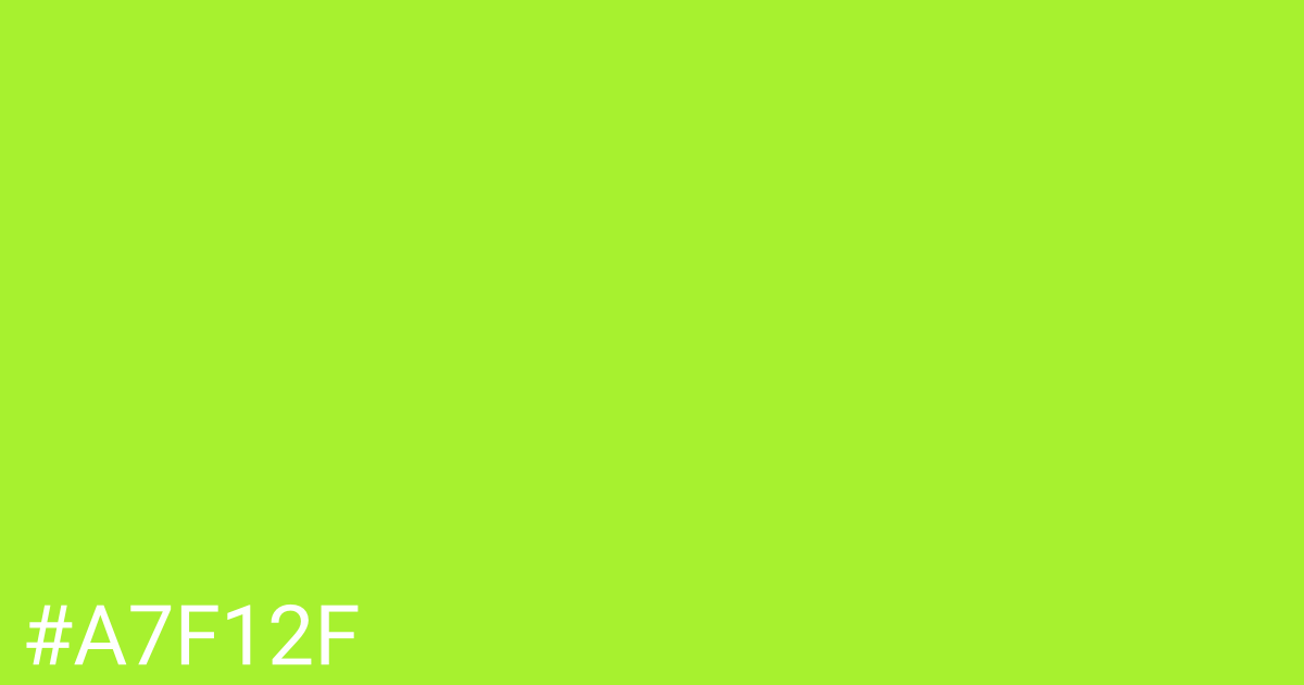 Hex color #a7f12f graphic