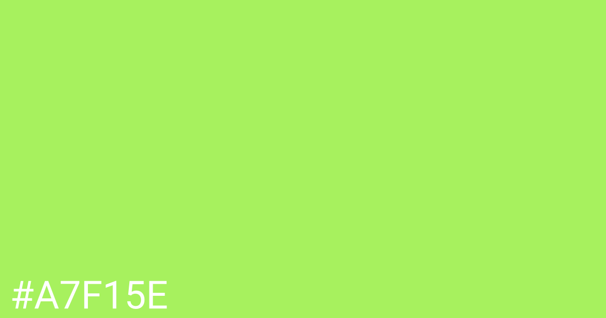 Hex color #a7f15e graphic