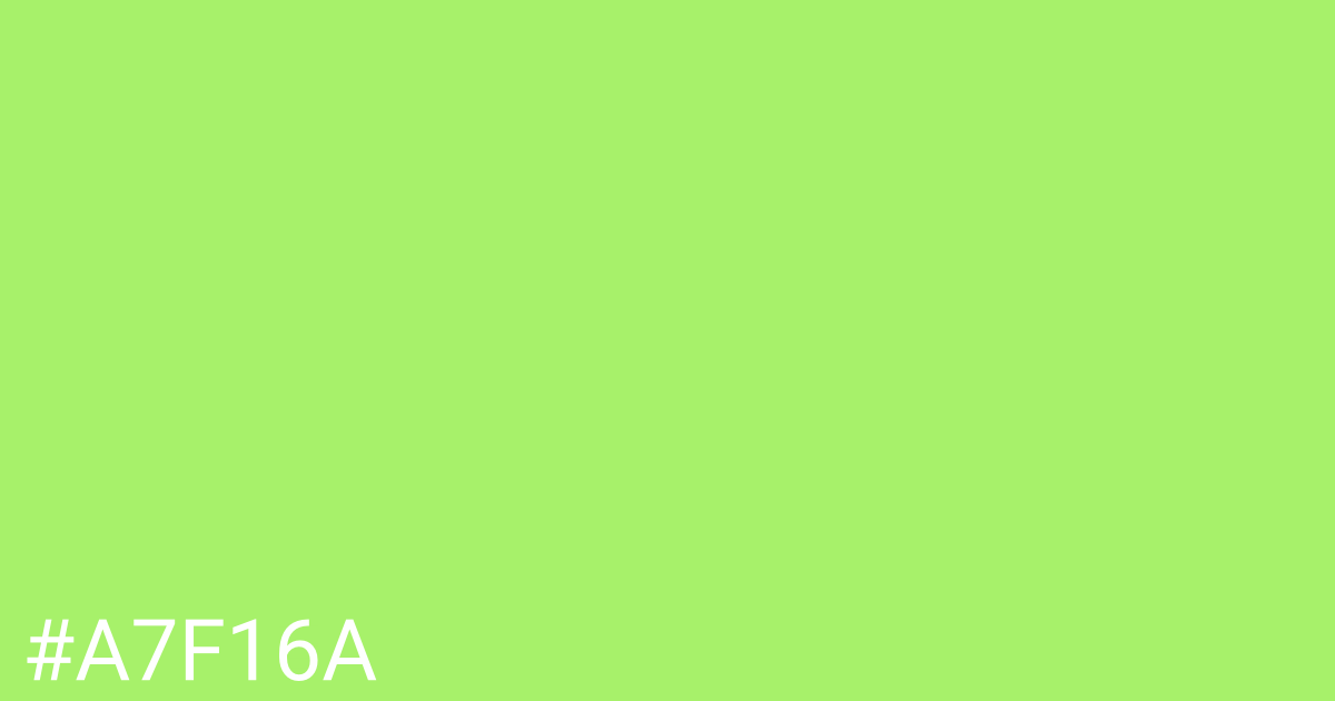 Hex color #a7f16a graphic