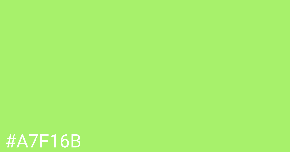 Hex color #a7f16b graphic