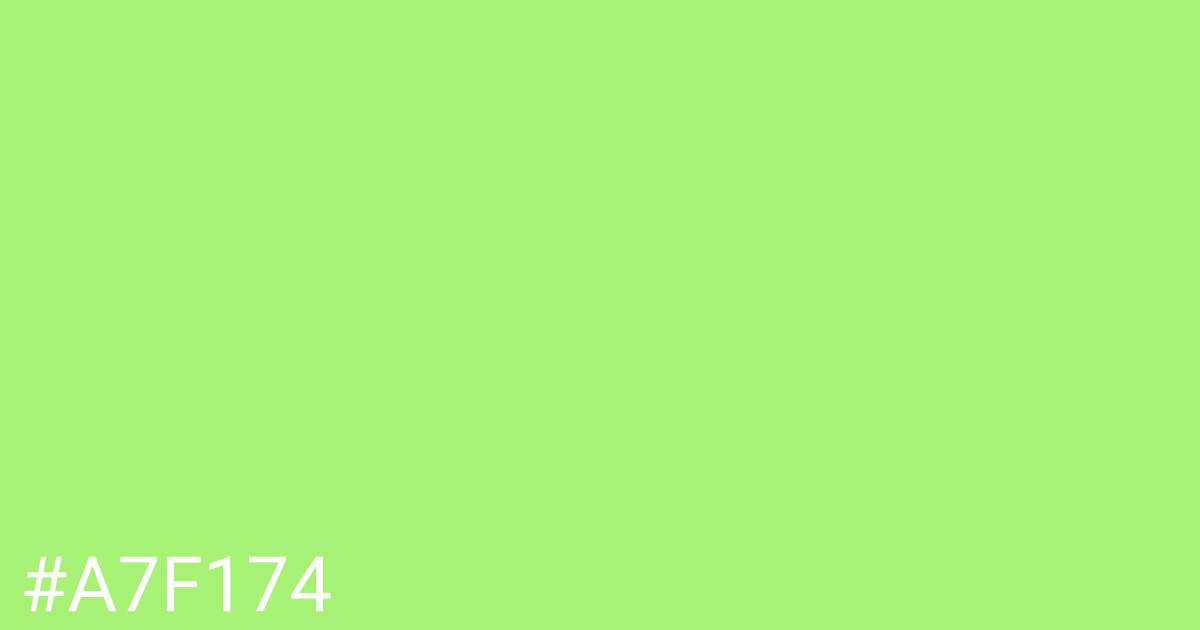 Hex color #a7f174 graphic