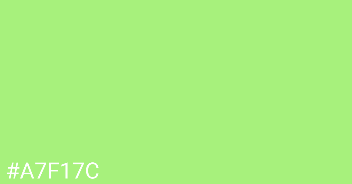 Hex color #a7f17c graphic