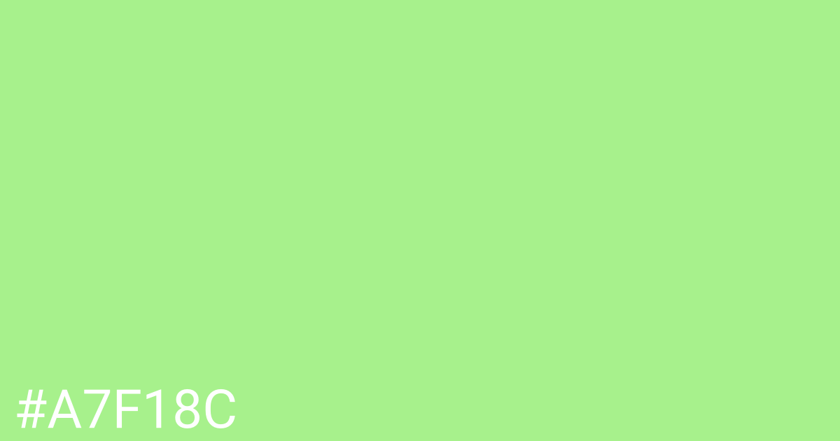 Hex color #a7f18c graphic