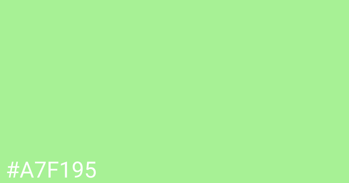 Hex color #a7f195 graphic