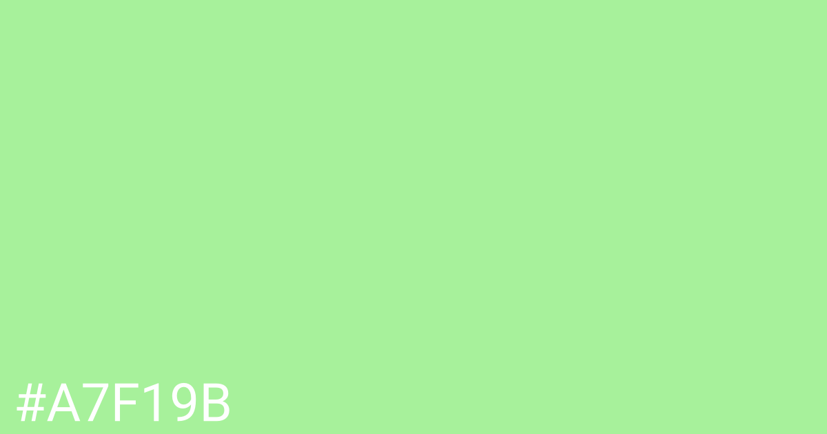 Hex color #a7f19b graphic