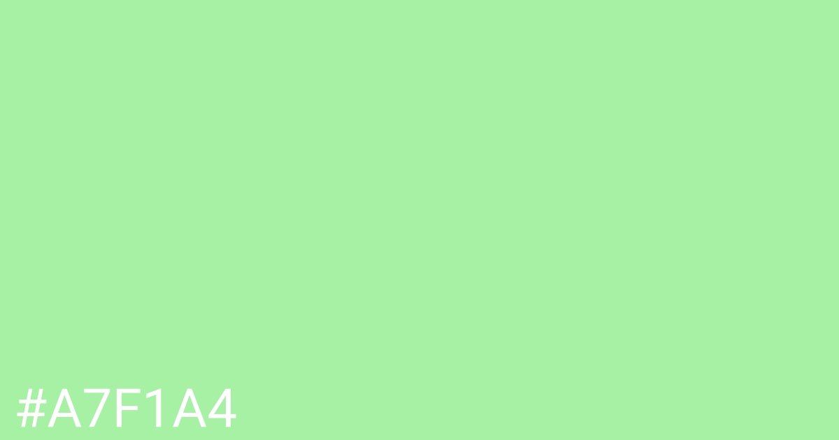 Hex color #a7f1a4 graphic