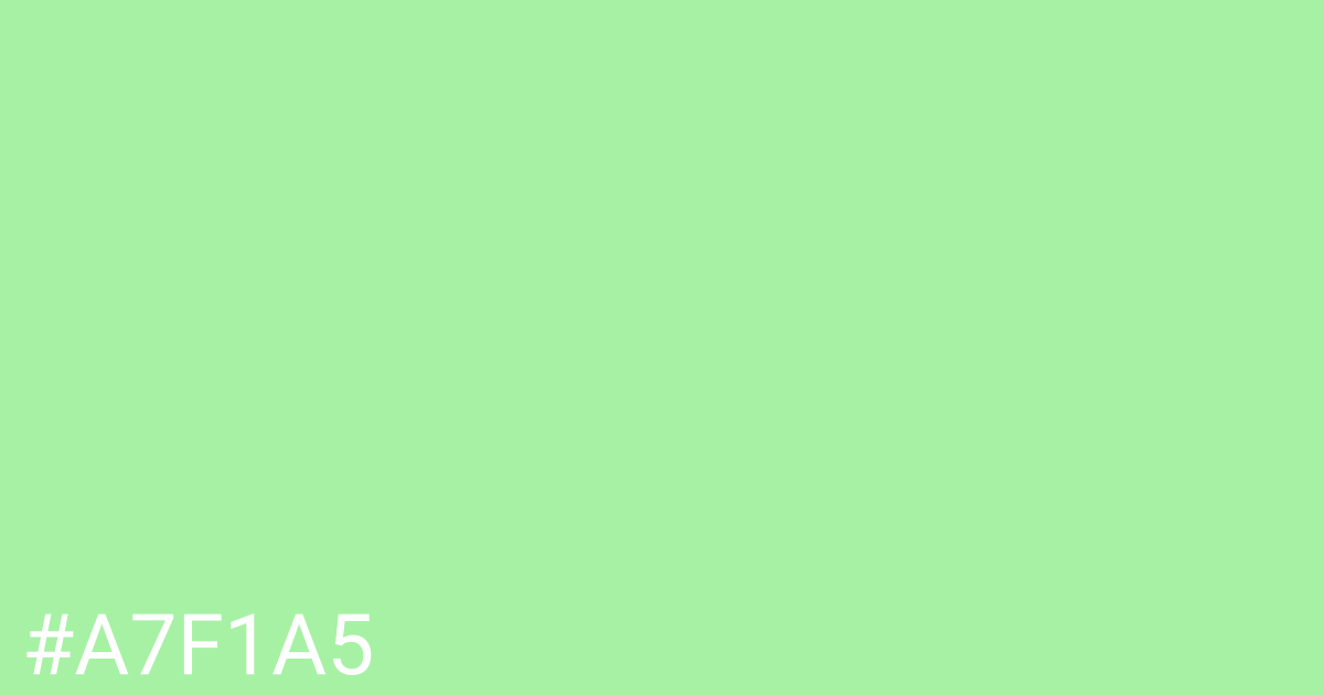 Hex color #a7f1a5 graphic