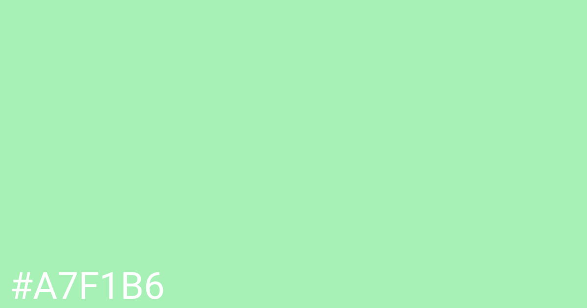 Hex color #a7f1b6 graphic