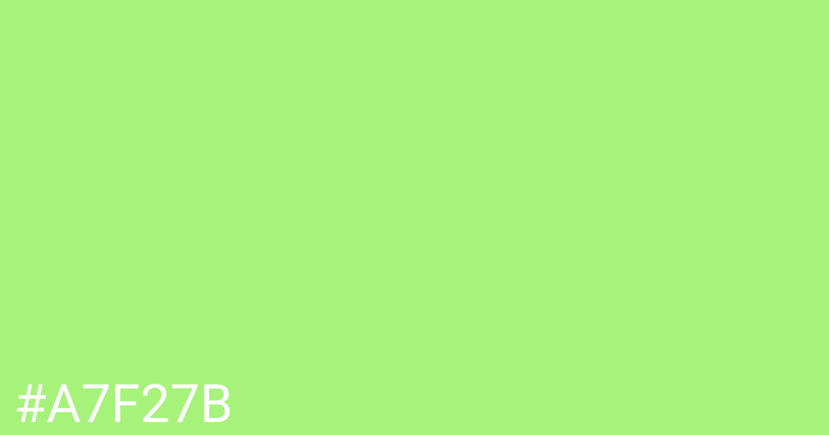 Hex color #a7f27b graphic