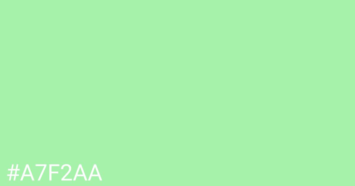 Hex color #a7f2aa graphic