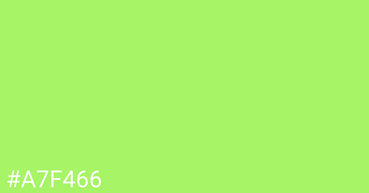 Hex color #a7f466 graphic