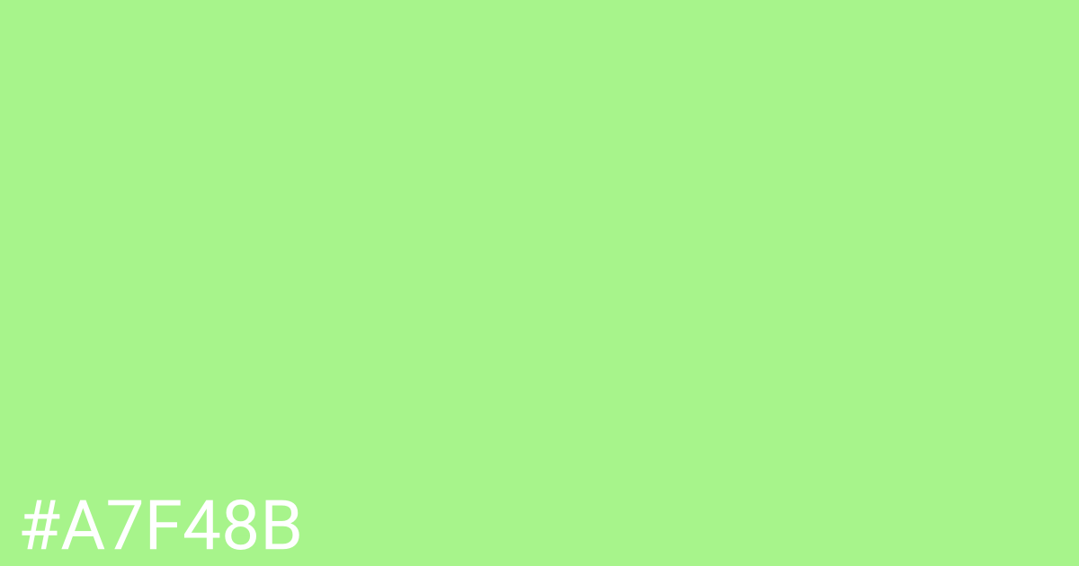 Hex color #a7f48b graphic