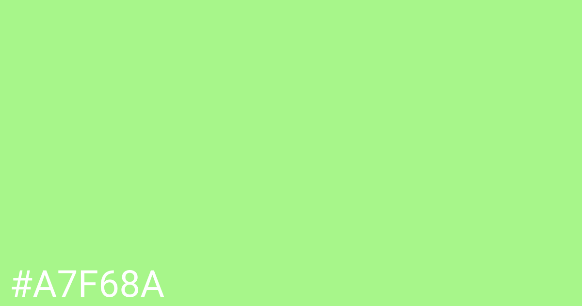 Hex color #a7f68a graphic