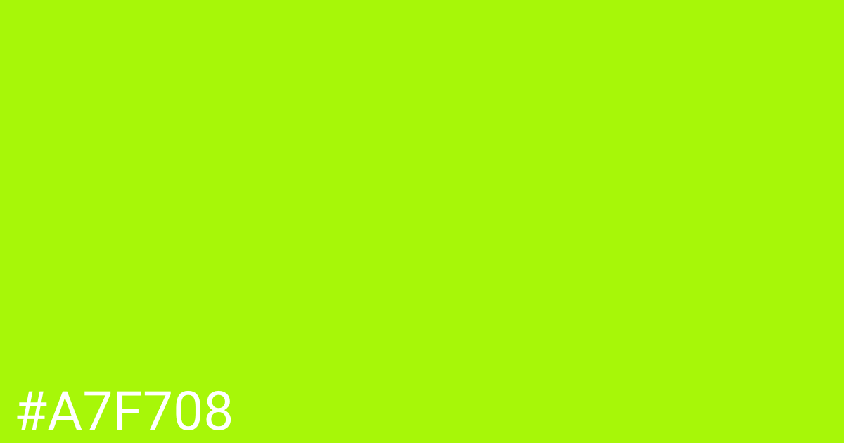 Hex color #a7f708 graphic