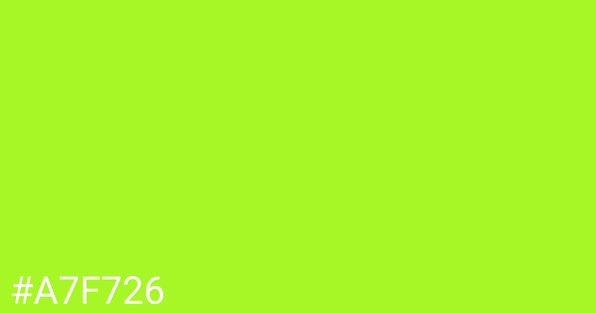 Hex color #a7f726 graphic