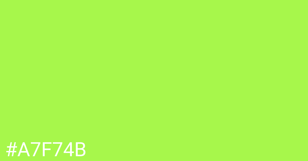 Hex color #a7f74b graphic