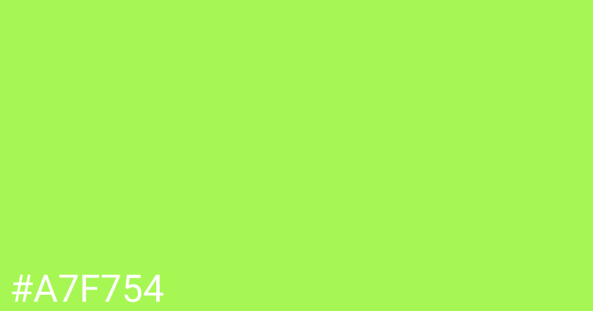 Hex color #a7f754 graphic