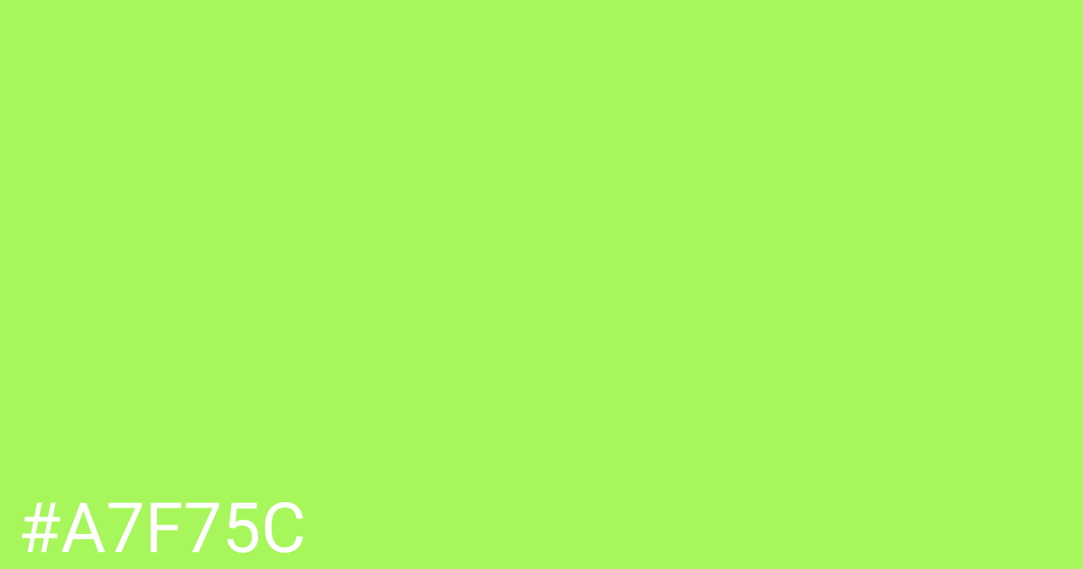 Hex color #a7f75c graphic