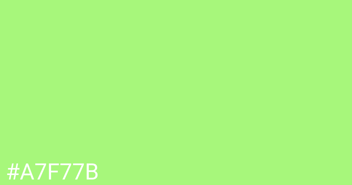 Hex color #a7f77b graphic