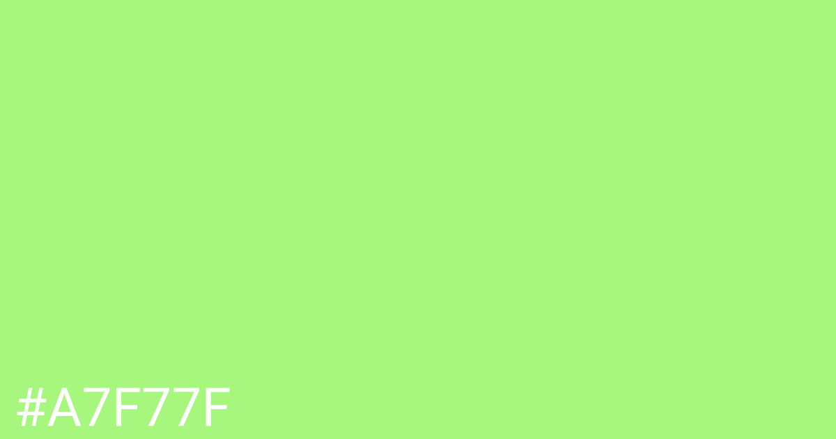 Hex color #a7f77f graphic