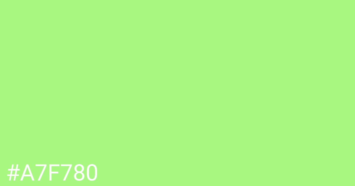 Hex color #a7f780 graphic