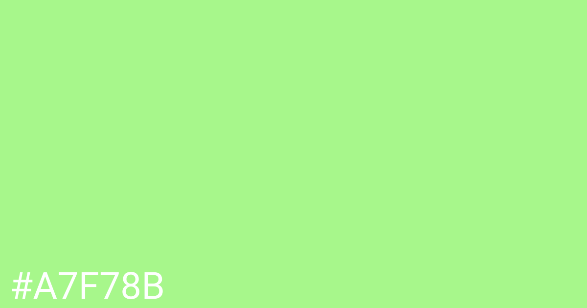 Hex color #a7f78b graphic