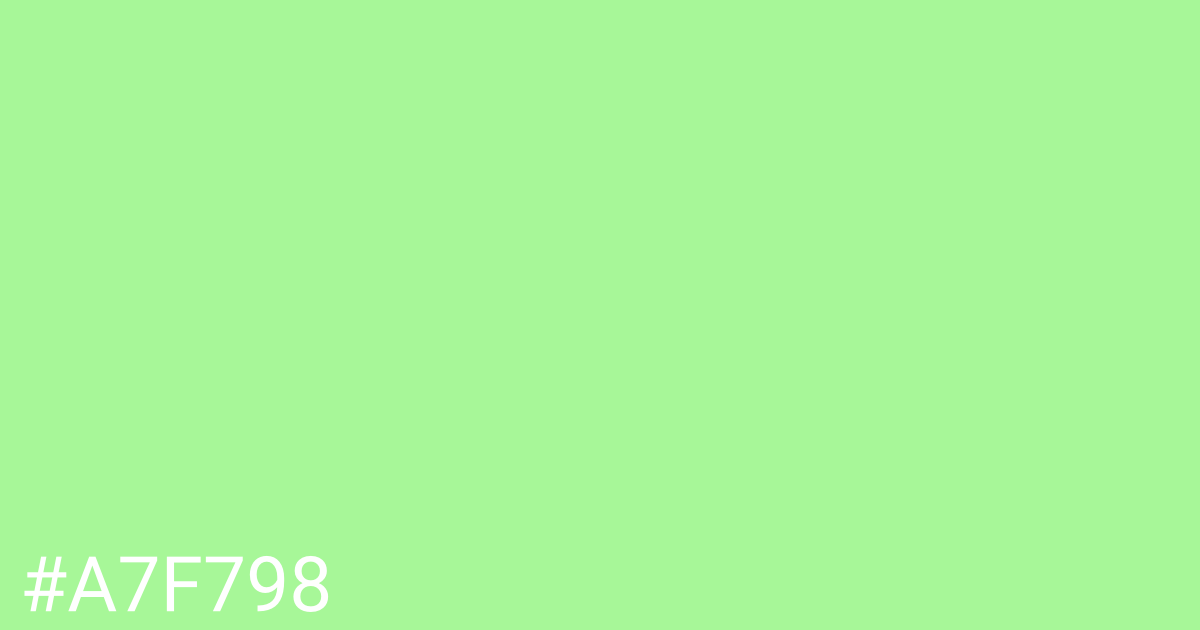 Hex color #a7f798 graphic