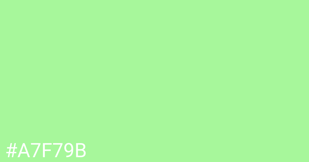 Hex color #a7f79b graphic