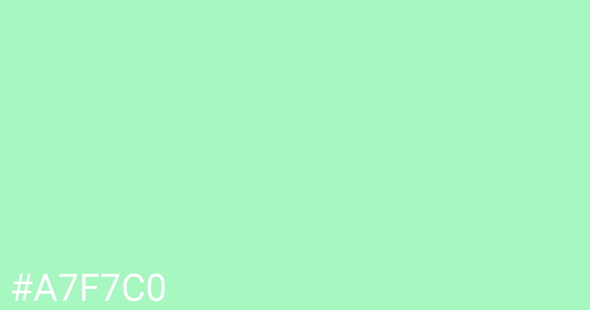 Hex color #a7f7c0 graphic