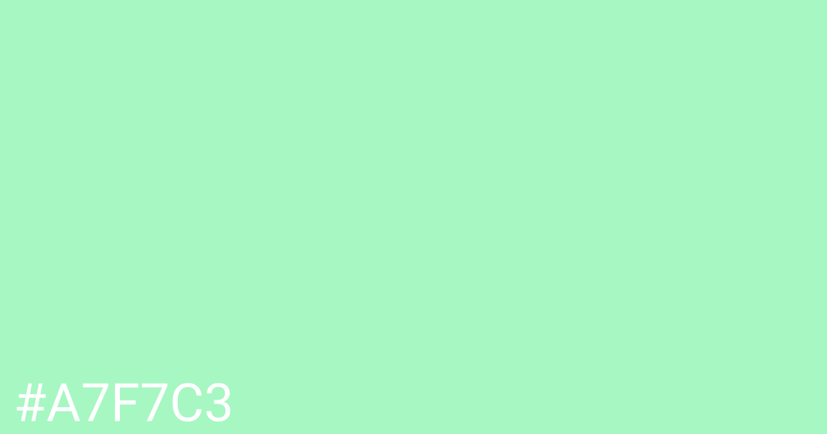 Hex color #a7f7c3 graphic