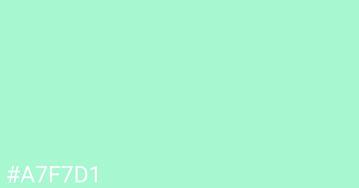 Hex color #a7f7d1 graphic