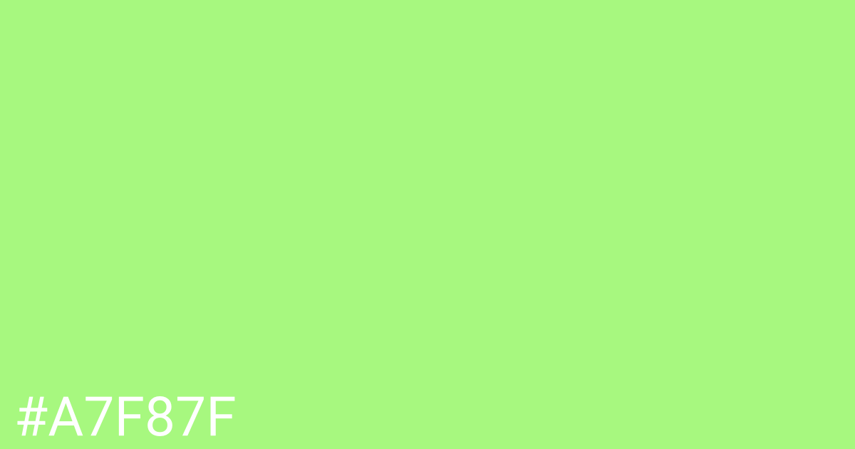 Hex color #a7f87f graphic