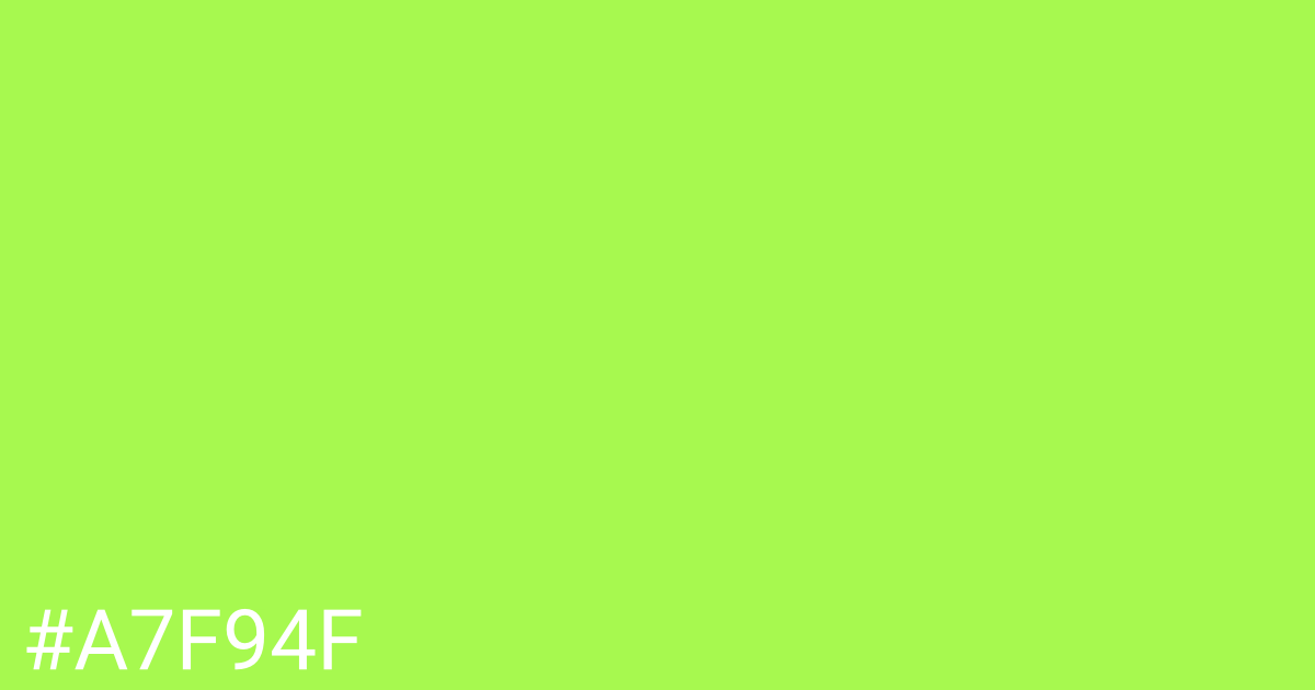 Hex color #a7f94f graphic
