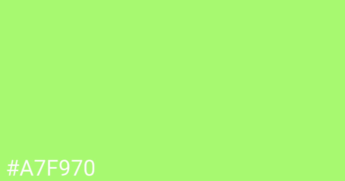 Hex color #a7f970 graphic